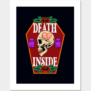 Vintage Skull - Death Inside Posters and Art